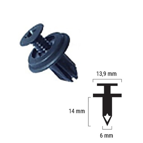 Plastic rivets 13 - 10,